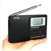Portable Radio (SW,LW,AM,FM) with Alarmclock - Perfect for travel or home/cottage
